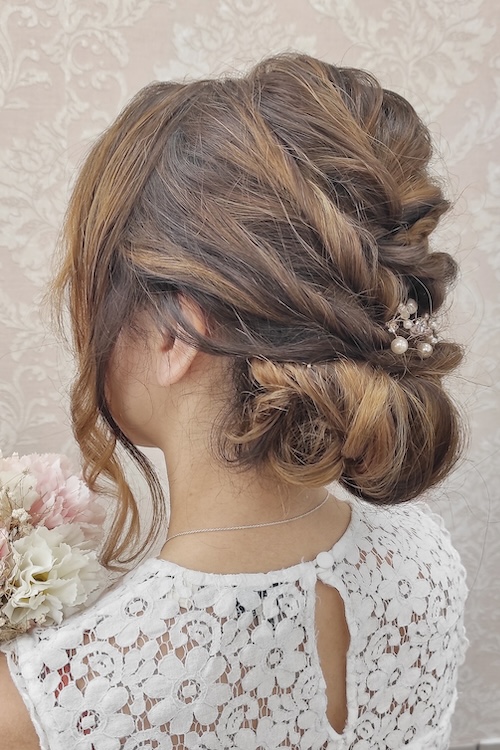 Wedding hair by award-winning bridal stylist Roma Studio